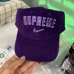 Supreme nike Purple Corduroy Cap